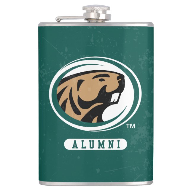 BSU Distressed Flask (Front)