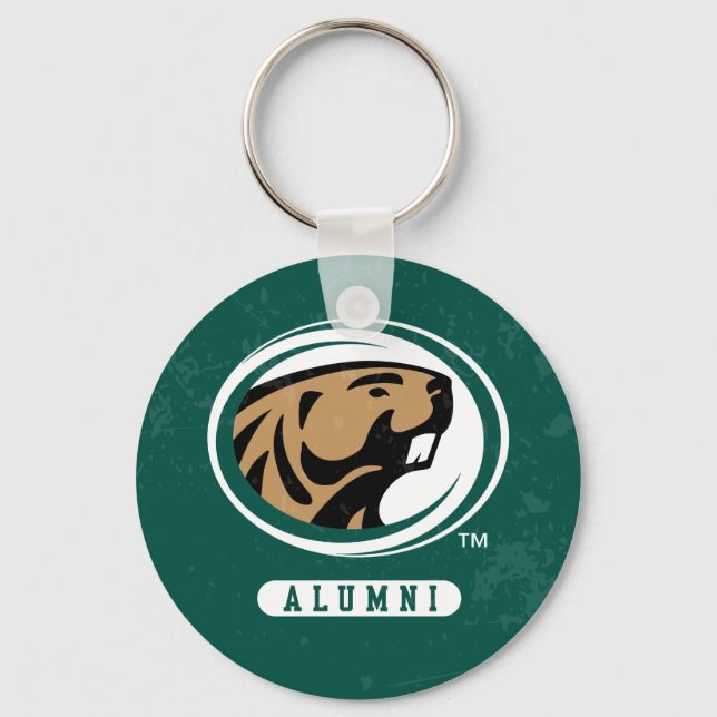 BSU Distressed Keychain (Front)