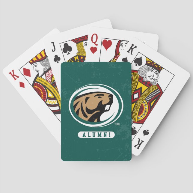 BSU Distressed Poker Cards (Back)