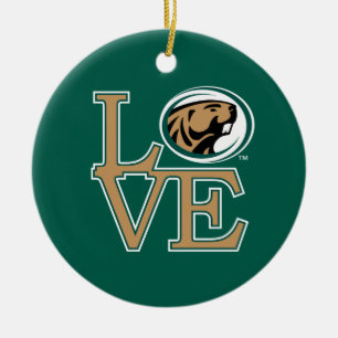 BSU Love Ceramic Ornament