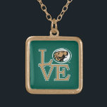 BSU Love Gold Plated Necklace<br><div class="desc">Check out these Bemidji State University designs! Show off your Bemidji State University Pride with these new University products. These make the perfect gifts for the Bemidji State student, alumni, family, friend or fan in your life. All of these Zazzle products are customizable with your name, class year, or club....</div>
