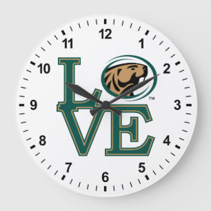 BSU Love Large Clock