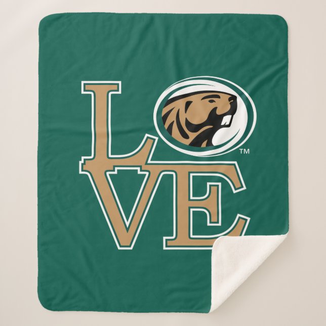 BSU Love Sherpa Blanket (Front)