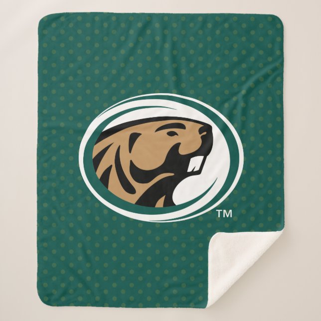 BSU Polka Dots Sherpa Blanket (Front)