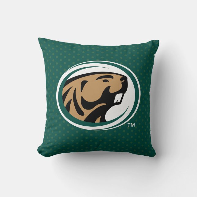 BSU Polka Dots Throw Pillow (Front)