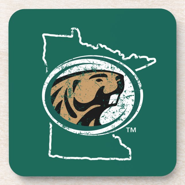 BSU State Love Beverage Coaster (Front)
