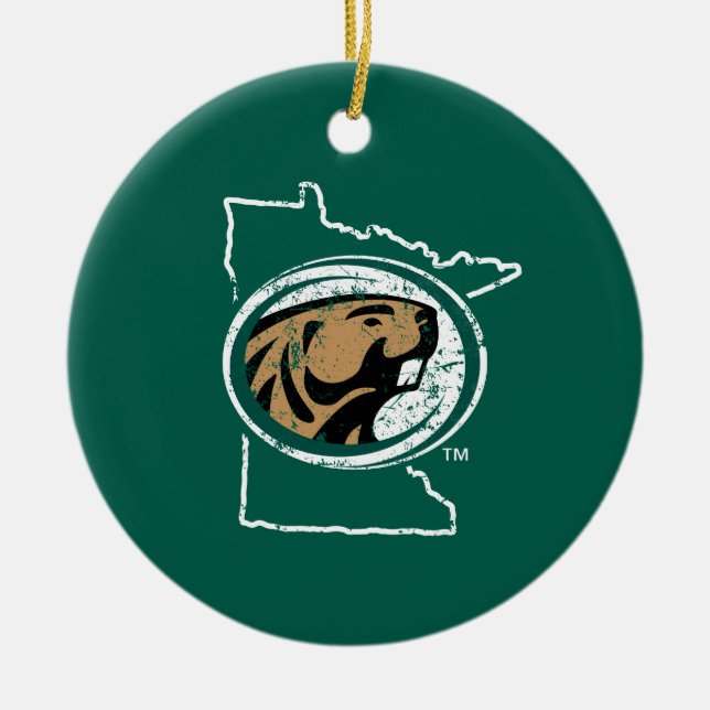 BSU State Love Ceramic Ornament (Front)