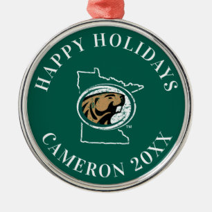 BSU State Love Metal Ornament
