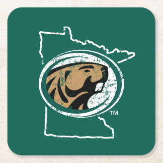 BSU State Love Square Paper Coaster