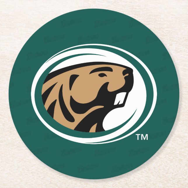 BSU Watermark Round Paper Coaster (Front)