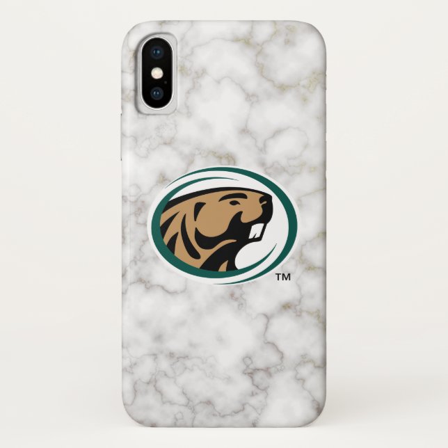 BSU White Marble Case-Mate iPhone Case (Back)