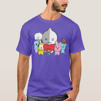 BT21 ALL CHARACTER ARMY T-Shirt