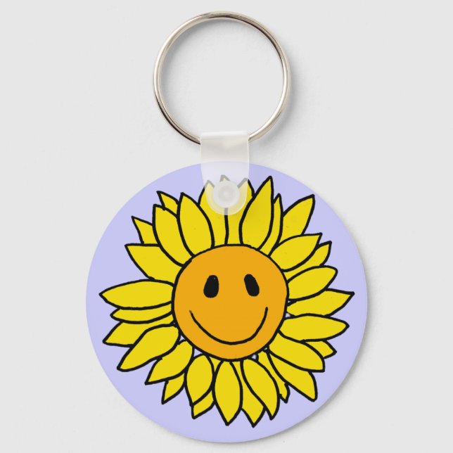 BT- Face Sunflower Keychain (Front)