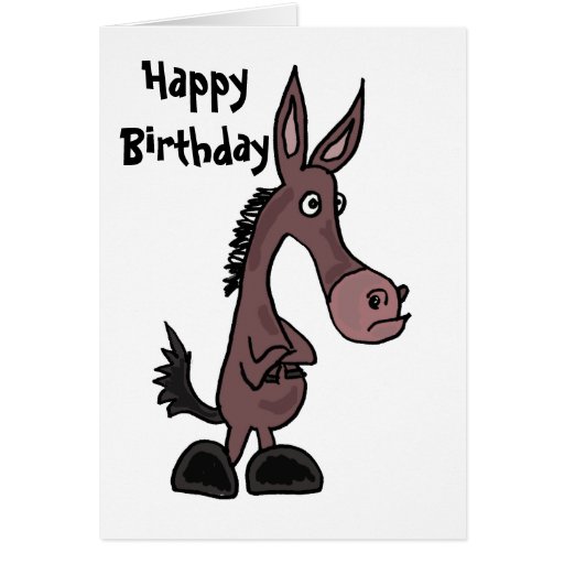 BT- Funny Mule Birthday Card | Zazzle