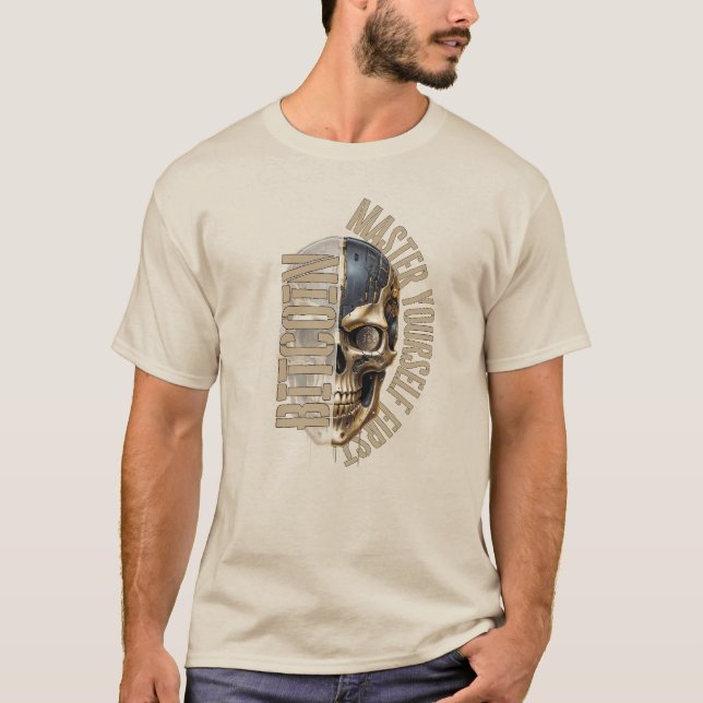 BTC motivation | Skull | Bitcoin crypto  T-Shirt (Front)