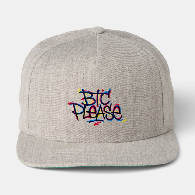 "BTC Please" (Color) Snap Back Hat (Front)