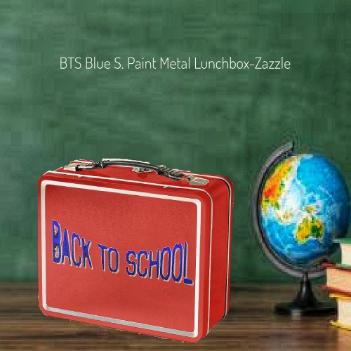 BTS Blue S Paint Metal Lunch Box