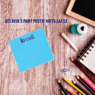 BTS Blue S Paint  Post-it Notes