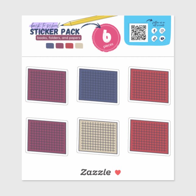BTS- BOOKS, PAPERS (GRAPH PAPER) STICKER (Sheet)
