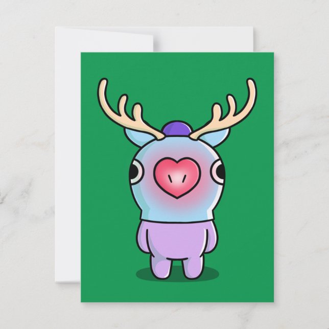 BTS BT21 Mang Rudolph - Cartão de Natal Holiday Card (Front)
