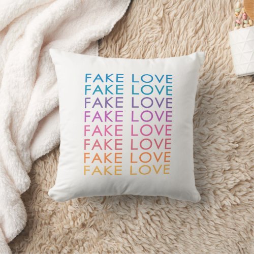 BTS FAKELOVE Throw Pillows