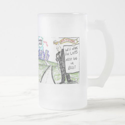 BTS on the Road Frosted Glass Beer Mug