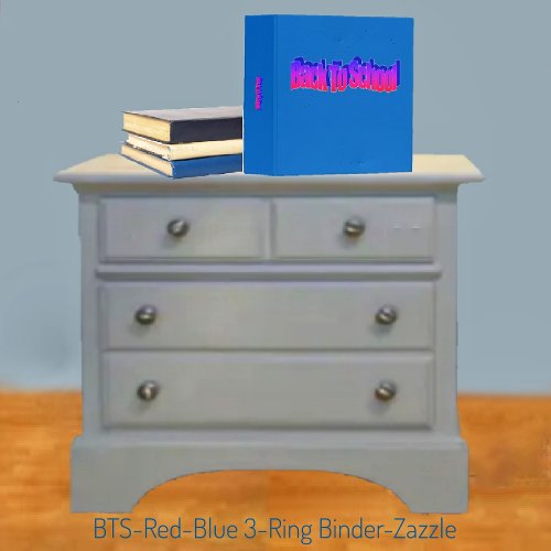 BTS_Red_Blue 3 Ring Binder