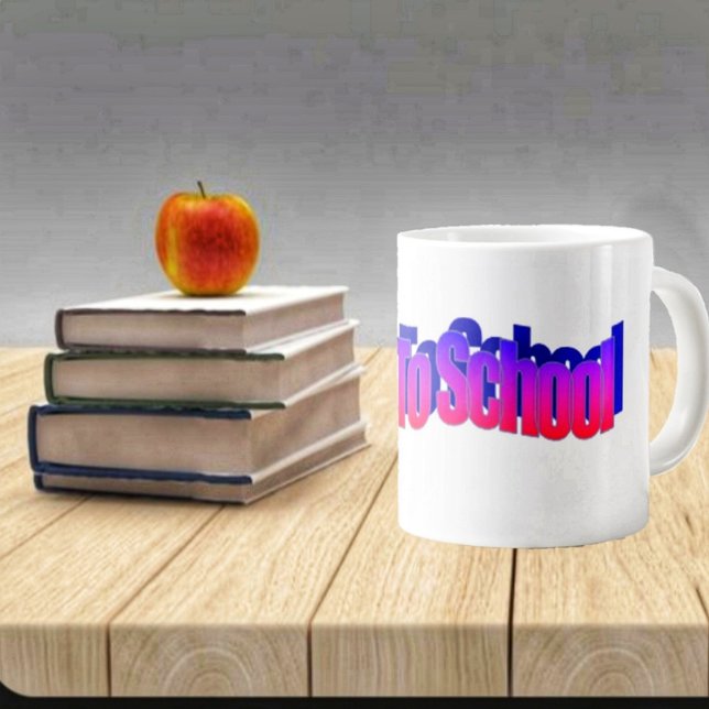 BTS-Red-Blue Giant Coffee Mug (This jumbo coffee mug sets the tone for the school year!)