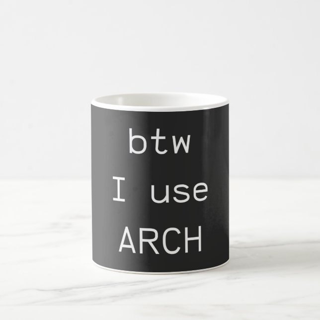 Btw... I use Arch Linux Color Morph Mug (Center)
