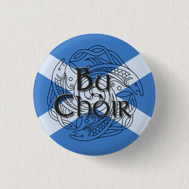 Bu Choir Saltire Button (Front)