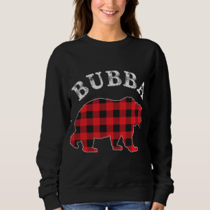 BUBBA Bear RED Black Buffalo Plaid Mama Checkerboa Sweatshirt