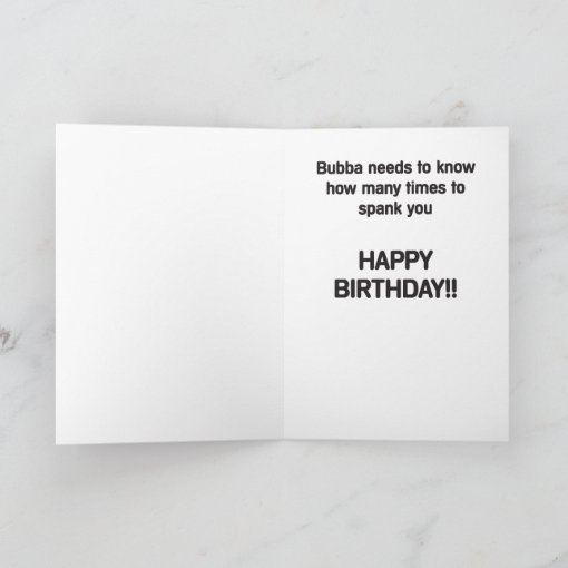 Bubba Birthday Card | Zazzle