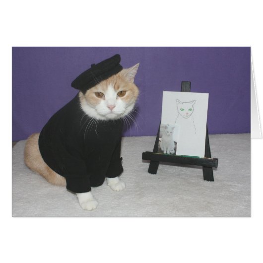 Bubba, Chat d'artiste Cards (Front Horizontal)