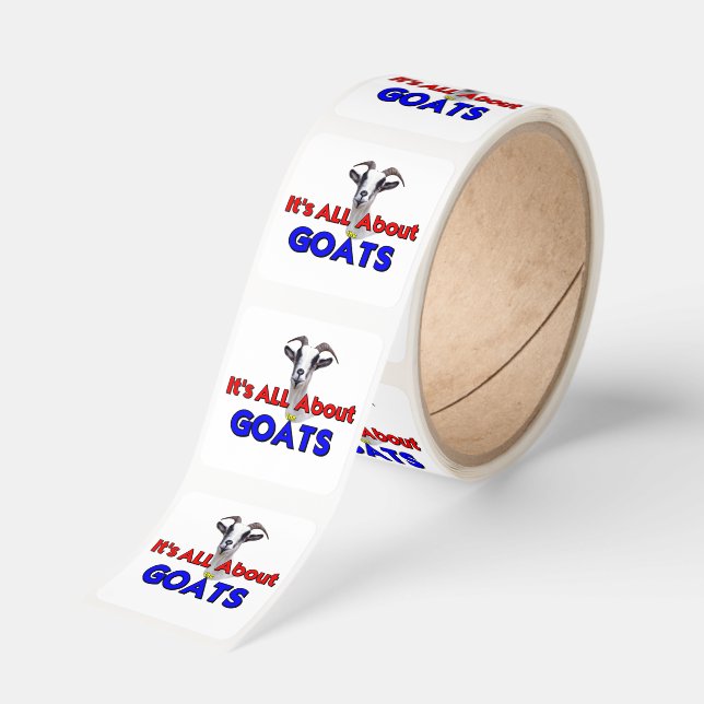 Bubba Goat - All About the Goats  Square Sticker (Roll)