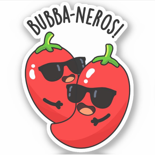 Bubba-neros Funny Habanero Pun  Sticker (Front)