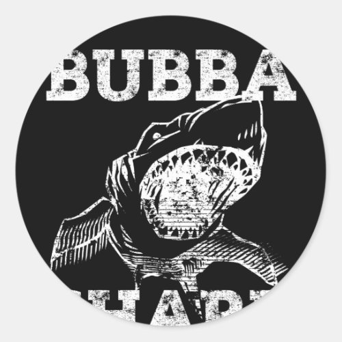 Bubba Shark Funny Brother Nickname Classic Round Sticker