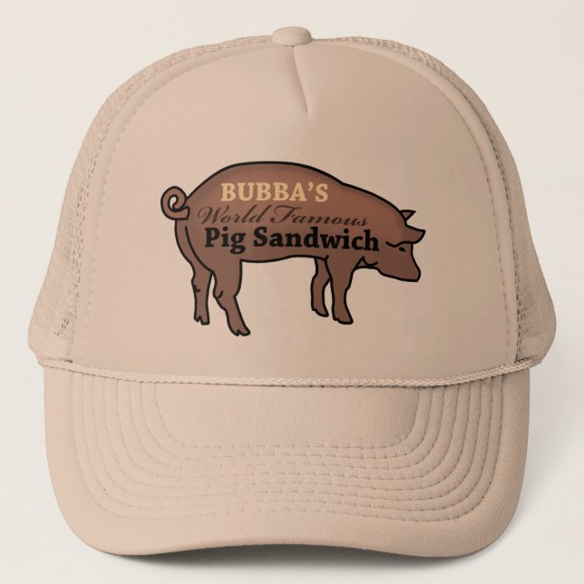 Bubba's World Famous Pig Sandwich Trucker Hat (Front)