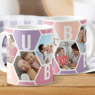 Bubbe 5 Photo Editable 5 Letter Honeycomb Coffee Mug