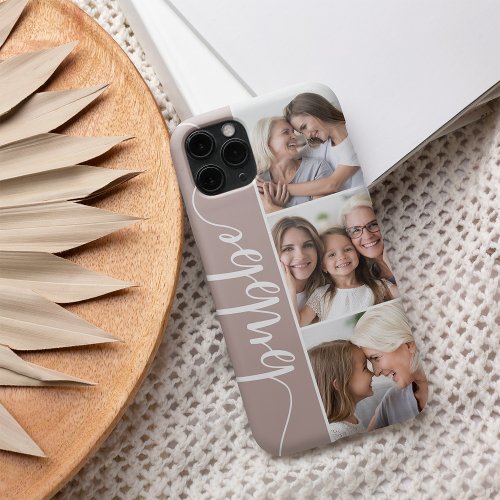 Bubbe Script Grandma Photo Collage iPhone 13 Case