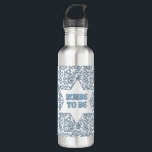 "Bubbe to Be" Funny New Grandma Pregnancy Reveal  Stainless Steel Water Bottle<br><div class="desc">Celebrate the soon-to-be Bubbe in your life with this charming 'Bubbe To Be' tumbler! Featuring a beautifully intricate Star of David surrounded by delicate blue foliage, this tumbler is the perfect gift for any expecting grandmother. The soothing blue and white color palette is not only a nod to Jewish tradition...</div>