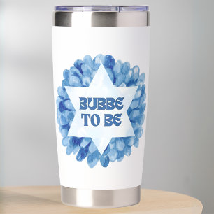 "Bubbe to Be" Funny New Jewish Grandma Watercolor Insulated Tumbler