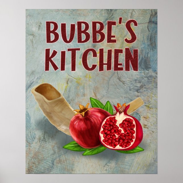 Bubbe's Kitchen Jewish Grandmother Art Print (Front)