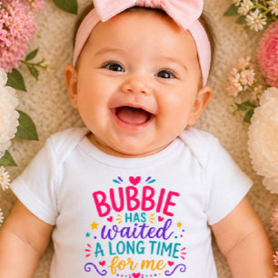 Bubbie Has Waited Colorful Baby Bodysuit
