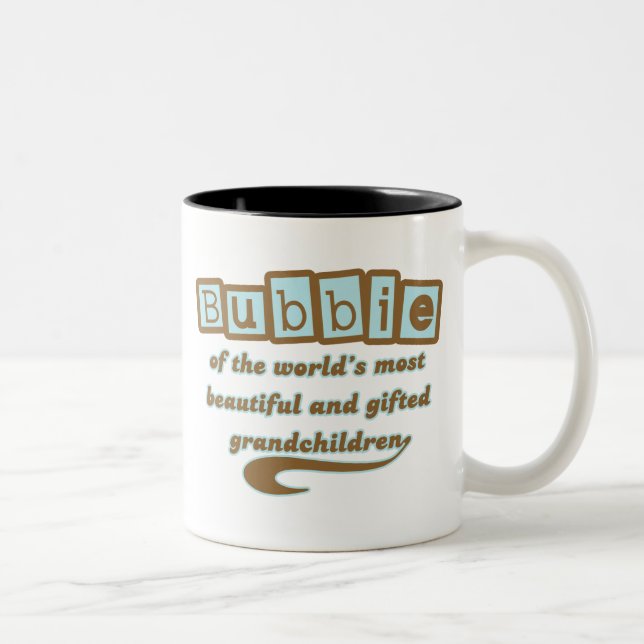 Bubbie of Gifted Grandchildren Two-Tone Coffee Mug (Right)