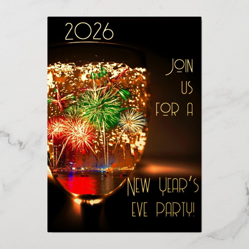 Bubble and  fireworks with gold - new year party