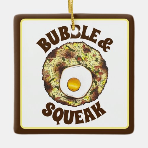 Bubble and Squeak Brunch UK British Food Cuisine Ceramic Ornament