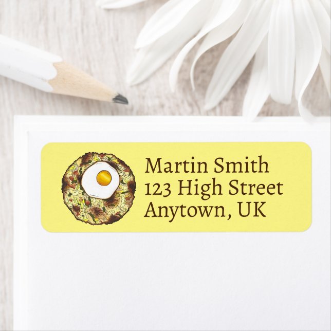 Bubble and Squeak Brunch UK British Food Cuisine Label (Insitu)