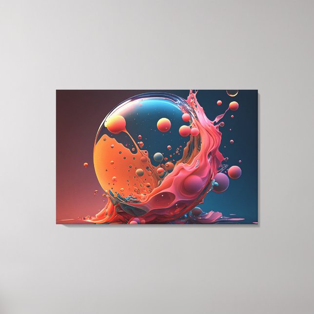 Bubble Art Canvas Print (Front)
