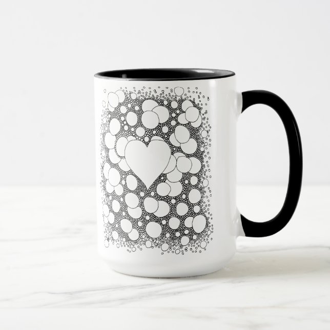 Bubble Art, Retro, Hippie, Boho Coffee Mug (Right)
