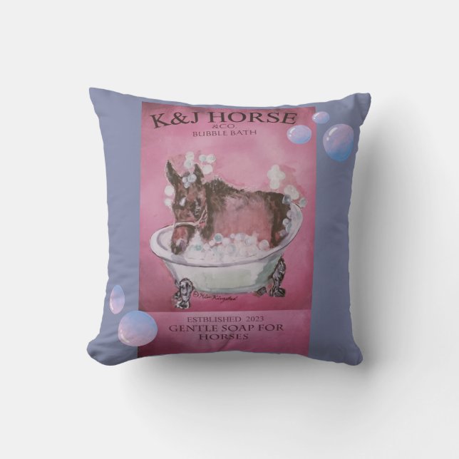  BUBBLE BATH ADD I DESIGNED Fleece Blanket Throw Pillow (Front)